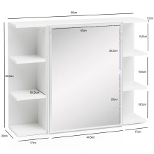 Hängeschrank in Weiß - 80x20x65cm (LxBxH)