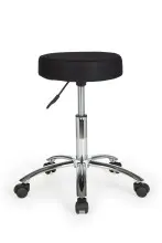 Arbeitshocker in Schwarz aus Stoff - 55x55x70cm (LxBxH)