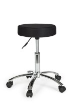 Arbeitshocker in Schwarz aus Stoff - 55x55x70cm (LxBxH)
