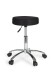 Arbeitshocker in Schwarz aus Stoff - 55x55x70cm (LxBxH)