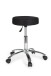 Arbeitshocker in Schwarz aus Stoff - 55x55x70cm (LxBxH)