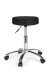 Arbeitshocker in Schwarz aus Stoff - 55x55x70cm (LxBxH)