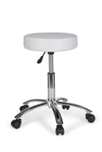 Arbeitshocker in Weiß aus Stoff - 55x55x70cm (LxBxH)