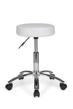 Arbeitshocker in Weiß aus Stoff - 55x55x70cm (LxBxH)