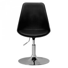 Drehsessel in Schwarz - 46x46x88cm (LxBxH)