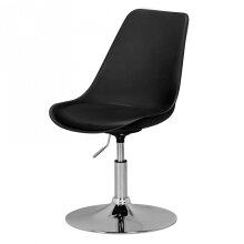 Drehsessel in Schwarz - 46x46x88cm (LxBxH)
