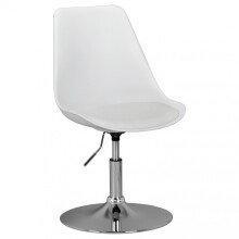 Drehsessel in Weiß - 46x46x88cm (LxBxH)