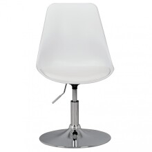 Drehsessel in Weiß - 46x46x88cm (LxBxH)