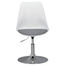 Drehsessel in Weiß aus Stoff Kunststoff - 46x46x88cm (LxBxH)
