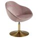 Relaxsessel in Rosa aus Schalensitz: Samt Untergestell: Eisen - 70x70x79 (LxBxH)