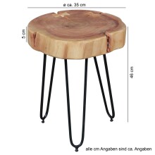 Beistelltisch in Braun - 30x30x41cm (LxBxH)