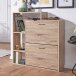 Schuhschrank in Grau aus MDF Holz - 85x24x93cm (LxBxH)