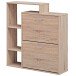 Schuhschrank in Grau aus MDF Holz - 85x24x93cm (LxBxH)