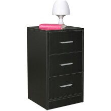 Nachtkonsole in Schwarz - 38x35x68 (LxBxH)