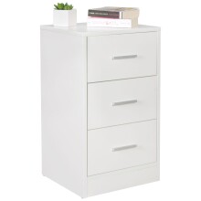 Nachtkonsole in Weiß - 38x35x68 (LxBxH)