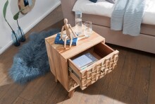 Nachtkonsole in Braun - 44x35x61 (LxBxH)