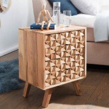 Nachtkonsole in Braun - 44x35x61 (LxBxH)