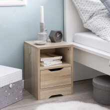 Nachtkonsole in Grau - 31x31x43 (LxBxH)