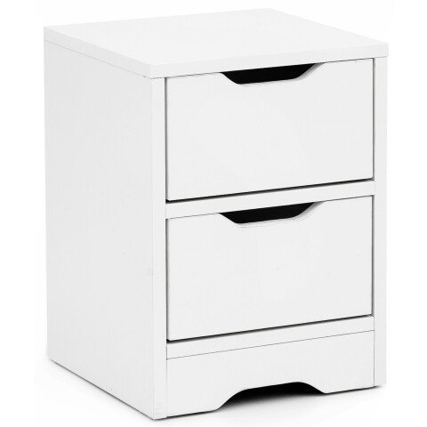 Nachtkonsole in Weiß - 31x31x42 (LxBxH)