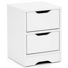 Nachtkonsole in Weiß - 31x31x42 (LxBxH)