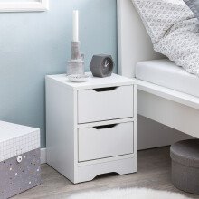 Nachtkonsole in Weiß - 31x31x42 (LxBxH)