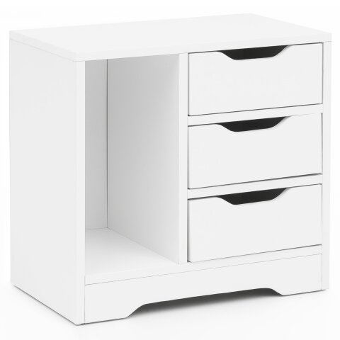 Nachtkonsole in Weiß - 30x49x50 (LxBxH)