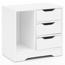 Nachtkonsole in Weiß - 30x49x50 (LxBxH)