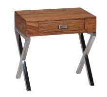 Nachttisch in Braun aus Nachttisch: Massivholz Sheesham - 45x45x50cm (LxBxH)