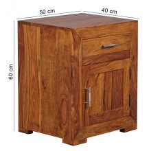 Nachttisch in Braun - 50x40x60 (LxBxH)