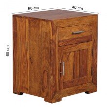 Nachttisch in Braun - 50x40x60 (LxBxH)