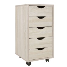 Rollcontainer in Braun - 33x38x64 (LxBxH)