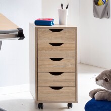 Rollcontainer in Braun - 33x38x64 (LxBxH)