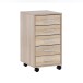Rollcontainer in Braun - 33x63x38cm (BxHxT)