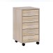 Rollcontainer in Braun - 33x63x38cm (BxHxT)