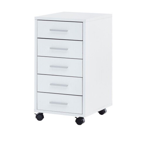 Rollcontainer in Weiß - 33x38x63cm (LxBxH)