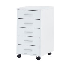 Rollcontainer in Weiß - 33x38x63cm (LxBxH)