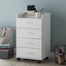 Rollcontainer in Weiß - 40x33x71 (LxBxH)