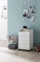 Rollcontainer in Weiß - 40x33x71 (LxBxH)