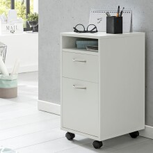 Rollcontainer in Weiß - 33x38x63cm (LxBxH)