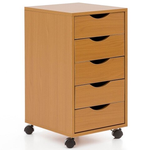 Rollcontainer in Braun - 33x38x64 (LxBxH)
