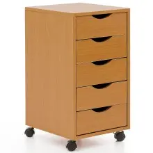 Rollcontainer in Braun - 33x38x64 (LxBxH)
