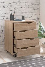 Rollcontainer in Braun - 40x40x60cm (LxBxH)