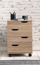 Rollcontainer in Braun - 40x40x60cm (LxBxH)