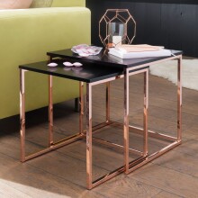 Satztisch (2 teilig) in Schwarz - 40x40x42 (LxBxH)
