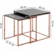Satztisch (2 teilig) in Schwarz - 40x40x42 (LxBxH)