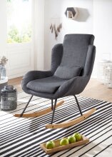 Schaukelsessel in Schwarz - 75x88x110 (LxBxH)