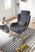 Schaukelsessel in Schwarz - 75x88x110 (LxBxH)