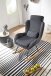 Schaukelsessel in Schwarz - 75x88x110 (LxBxH)