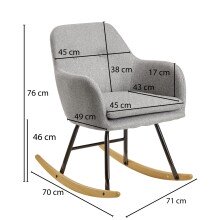 Schaukelsessel in Grau - 70x71x76 (LxBxH)