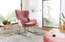 Schaukelsessel in Rosa - 89x74x101 (LxBxH)